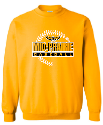 2024 Mid Prairie Baseball (Baseball Design) Gildan - Heavy Blend™ Crewneck Sweatshirt