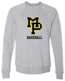 2024 Mid Prairie Baseball (MP Design) BELLA + CANVAS - Sponge Fleece Raglan Crewneck Sweatshirt