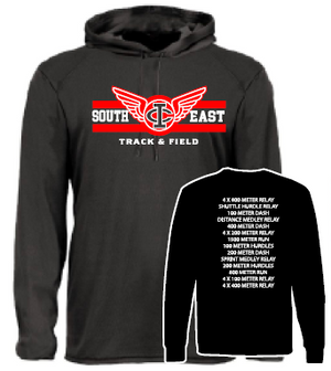 2024 South East Track & Field Badger - B-Core Long Sleeve Hooded T-Shirt