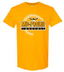 2024 Mid Prairie Baseball (Baseball Design) Gildan - Heavy Cotton™ T-Shirt
