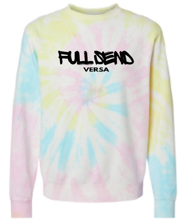 Versa Fitness Independent Trading Co. - Midweight Tie-Dyed Crewneck Sweatshirt (Full Send)