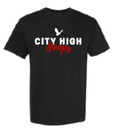 2024 City High Girls Basketball Comfort Colors - Garment-Dyed <B>Youth</B> Heavyweight T-Shirt (Hoops Design)