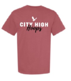 2024 City High Girls Basketball Comfort Colors - Garment-Dyed <B>Youth</B> Heavyweight T-Shirt (Hoops Design)