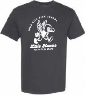 2025 City High Faculty and Staff Comfort Colors - Garment-Dyed Heavyweight T-Shirt (Little Hawk Design)