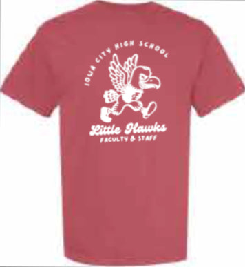 2025 City High Faculty and Staff Comfort Colors - Garment-Dyed Heavyweight T-Shirt (Little Hawk Design)