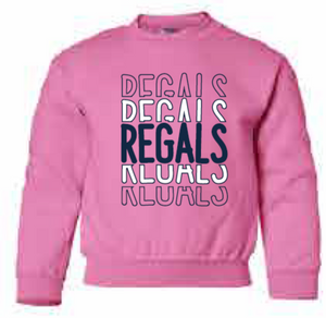 2025 Regina Pink <b>Youth</b> Gildan - Heavy Blend™ Crewneck Sweatshirt (Regals Design)