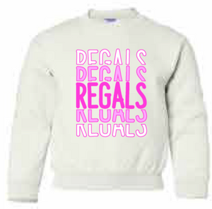 2025 Regina Pink <b>Youth</b> Gildan - Heavy Blend™ Crewneck Sweatshirt (Regals Design)
