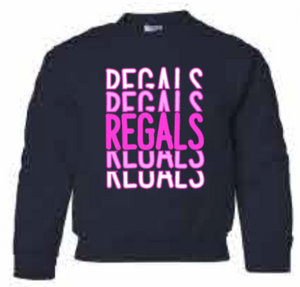 2025 Regina Pink <b>Youth</b> Gildan - Heavy Blend™ Crewneck Sweatshirt (Regals Design)