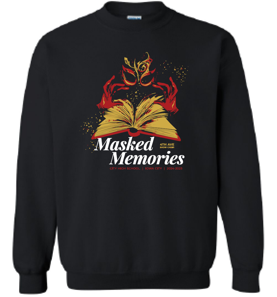 2024 City High Show Choir Masked Memories Gildan - Heavy Blend™ Crewneck Sweatshirt <b>with $10 Personalization Option</b>