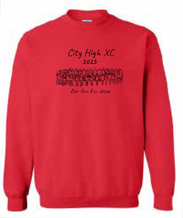 2025 City High Girls Cross Country Gildan - Heavy Blend™ Crewneck Sweatshirt