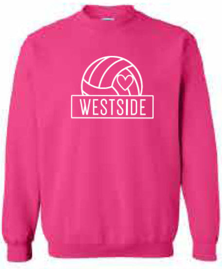 2025 Westside Volleyball (with Personalization Options) Gildan - Heavy Blend™ Crewneck Sweatshirt (Volleyball Design)
