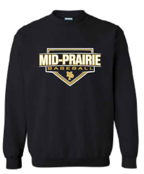 2026 Mid Prairie Baseball Gildan - Heavy Blend™ Crewneck Sweatshirt (Baseball Design)