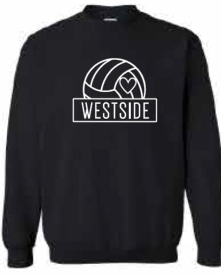 2025 Westside Volleyball (with Personalization Options) Gildan - Heavy Blend™ Crewneck Sweatshirt (Volleyball Design)