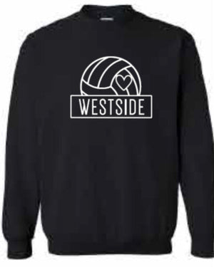 2025 Westside Volleyball (with Personalization Options) Gildan - Heavy Blend™ Crewneck Sweatshirt (Volleyball Design)