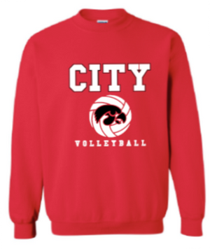 2025 City High Volleyball Gildan - Heavy Blend™ Crewneck Sweatshirt (Hawk Design)