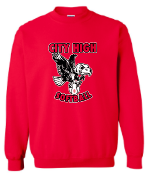 2026 City High Softball Gildan - Heavy Blend™ Crewneck Sweatshirt