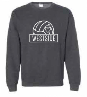 2025 Westside Volleyball (with Personalization Options) Gildan - Heavy Blend™ Crewneck Sweatshirt (Volleyball Design)
