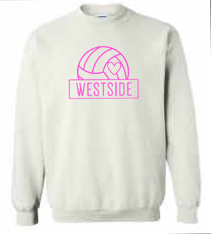 2025 Westside Volleyball (with Personalization Options) Gildan - Heavy Blend™ Crewneck Sweatshirt (Volleyball Design)