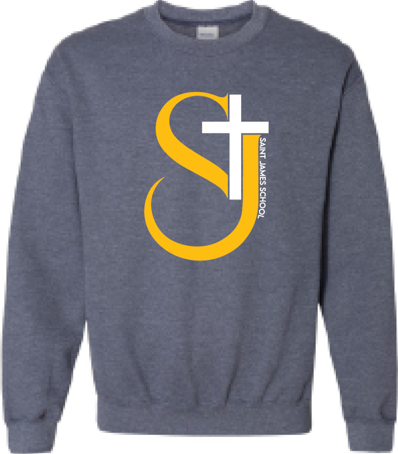 2024 St. James Elementary Gildan - Heavy Blend™ Crewneck Sweatshirt (Cross Design)