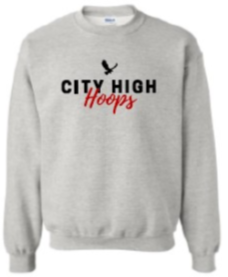 2024 City High Girls Basketball Gildan - Heavy Blend™ Crewneck Sweatshirt (Hoops Design)