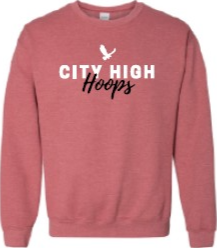 2024 City High Girls Basketball Gildan - Heavy Blend™ Crewneck Sweatshirt (Hoops Design)