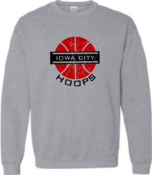 2024 Iowa City Hoops Gildan - Heavy Blend™ Crewneck Sweatshirt (Ball Design)