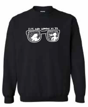 2025 City High Girls Cross Country Gildan - Heavy Blend™ Crewneck Sweatshirt (Glasses Design)