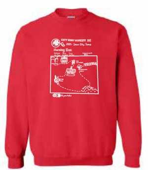 2025 City High Girls Cross Country Gildan - Heavy Blend™ Crewneck Sweatshirt (Trail Design)