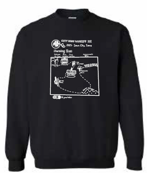 2025 City High Girls Cross Country Gildan - Heavy Blend™ Crewneck Sweatshirt (Trail Design)