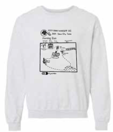 2025 City High Girls Cross Country Gildan - Heavy Blend™ Crewneck Sweatshirt (Trail Design)