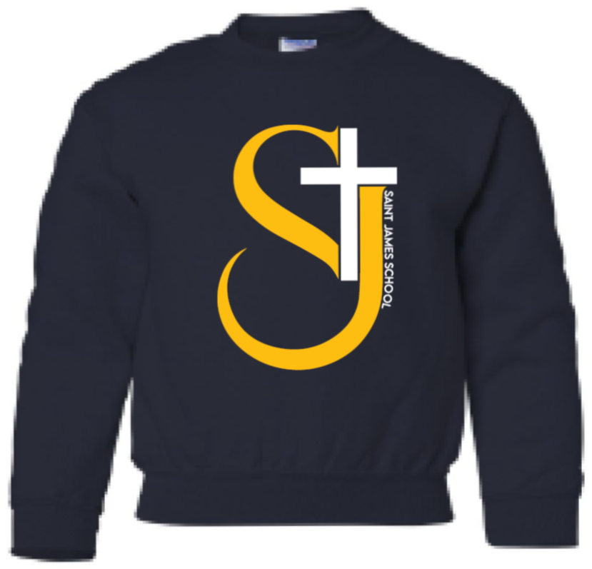 2024 St. James Elementary Gildan - Heavy Blend™ <b>Youth</b> Sweatshirt (Cross Design)