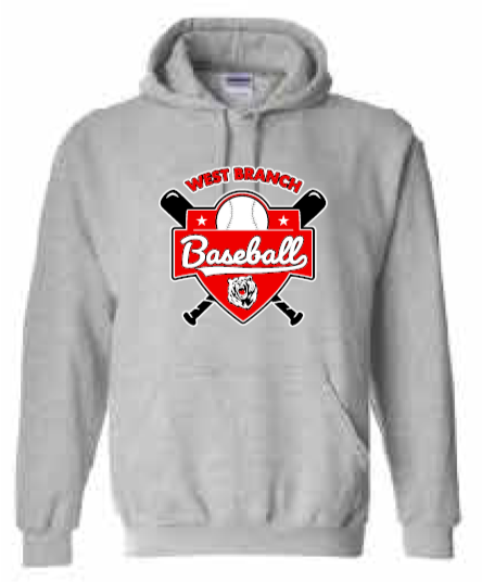 2026 West Branch Baseball Gildan - Heavy Blend™ Hooded Sweatshirt (Logo)