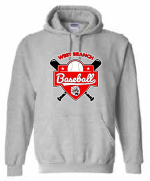 2026 West Branch Baseball Gildan - Heavy Blend™ Hooded Sweatshirt (Logo)