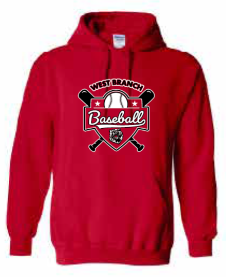 2026 West Branch Baseball Gildan - Heavy Blend™ Hooded Sweatshirt (Logo)