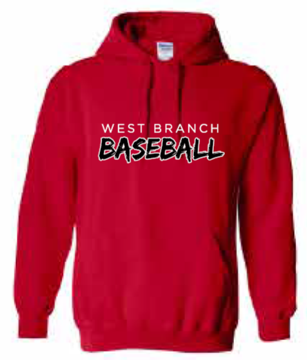 2026 West Branch Baseball Gildan - Heavy Blend™ Hooded Sweatshirt (Baseball)