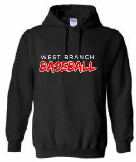 2026 West Branch Baseball Gildan - Heavy Blend™ Hooded Sweatshirt (Baseball)