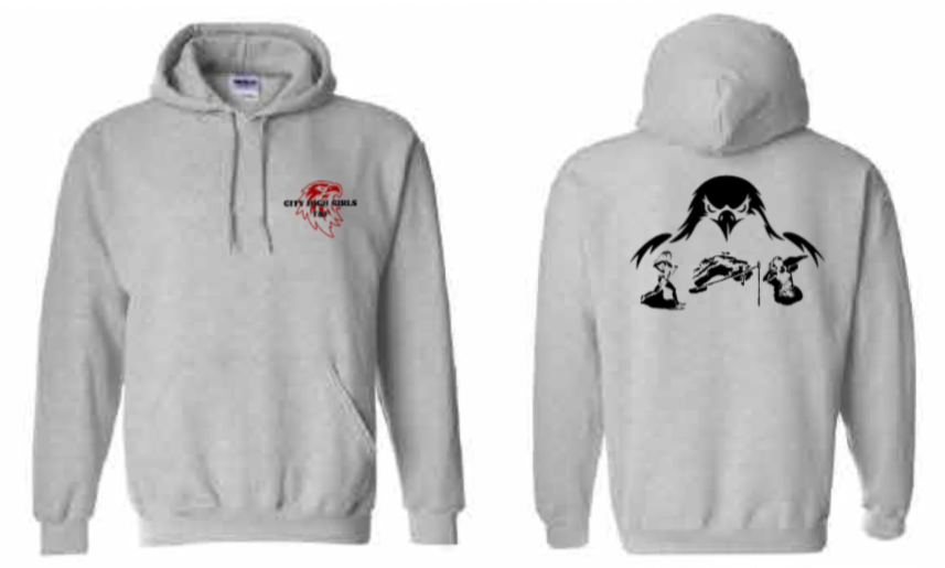 2026 City High Girls Track & Field Gildan - Heavy Blend™ Hooded Sweatshirt