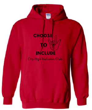 2023 City High Community Inclusion Club Gildan - Heavy Blend™ Hooded Sweatshirt (Love Design)