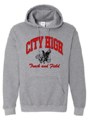 2025 City High Boys Track & Field Gildan - Heavy Blend™ Hooded Sweatshirt