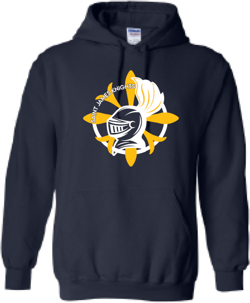 2024 St. James Elementary Gildan - Heavy Blend™ Hooded Sweatshirt (Knight Design)