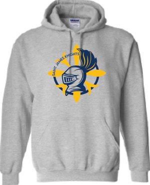 2024 St. James Elementary Gildan - Heavy Blend™ Hooded Sweatshirt (Knight Design)