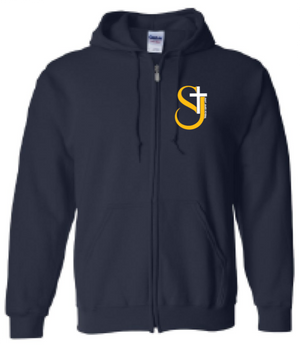 2024 St. James Elementary Gildan - Heavy Blend™ Full-Zip Hooded Sweatshirt (Cross Design)