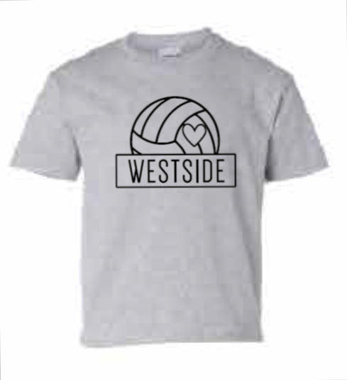 2025 Westside Volleyball <b>Youth</b> Gildan - Ultra Cotton® T-Shirt (Volleyball Design)
