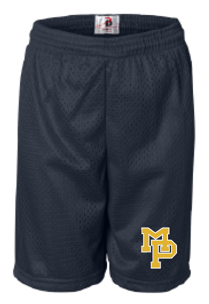 2026 Mid Prairie Baseball Spirit Badger - <B>Youth</B> Pro Mesh 6" Shorts