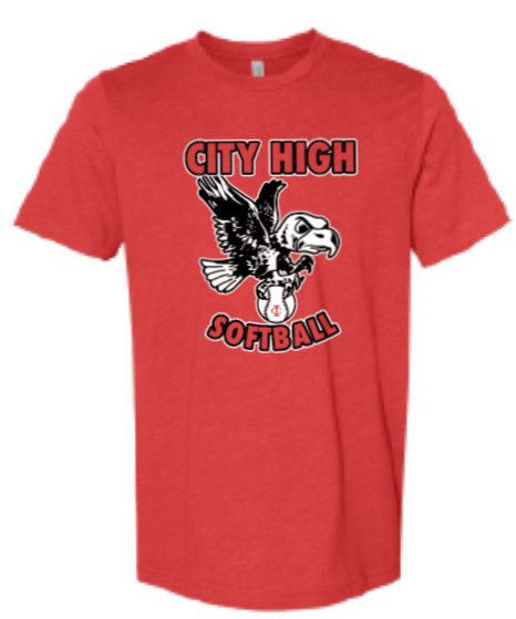 2026 City High Softball BELLA + CANVAS - Unisex CVC Jersey Tee