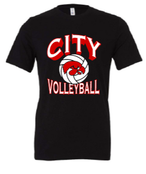 2025 City High Volleyball BELLA + CANVAS - Jersey Tee (Shadow Design)