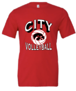 2025 City High Volleyball BELLA + CANVAS - Jersey Tee (Shadow Design)