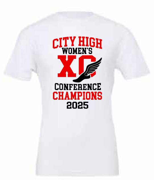 2025 City High Women's Cross Country Conference Champs BELLA + CANVAS - Jersey Tee