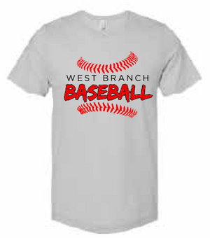 2026 West Branch Baseball BELLA + CANVAS - Unisex CVC Jersey Tee (Threads)