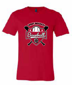 2026 West Branch Baseball BELLA + CANVAS - Unisex CVC Jersey Tee (Logo)